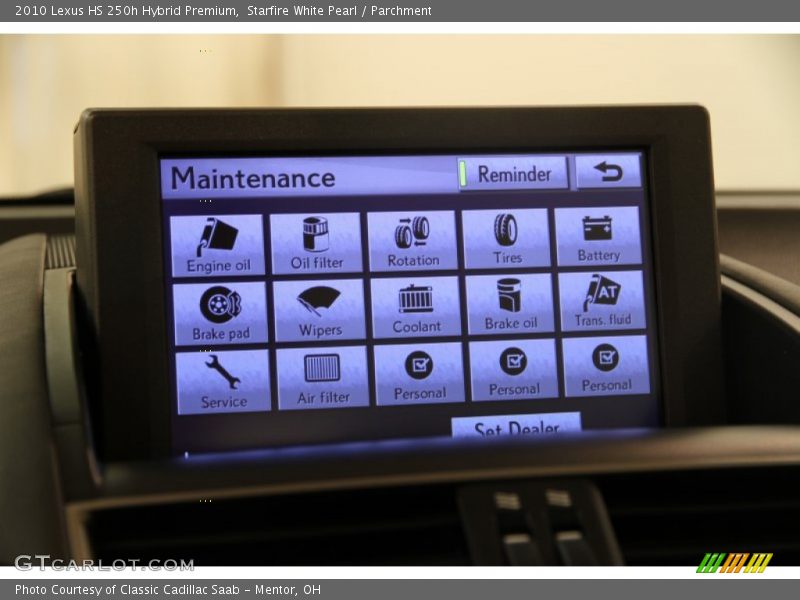 Starfire White Pearl / Parchment 2010 Lexus HS 250h Hybrid Premium