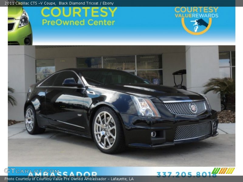 Black Diamond Tricoat / Ebony 2011 Cadillac CTS -V Coupe