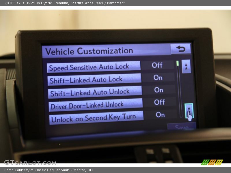 Starfire White Pearl / Parchment 2010 Lexus HS 250h Hybrid Premium