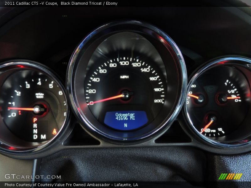 Black Diamond Tricoat / Ebony 2011 Cadillac CTS -V Coupe