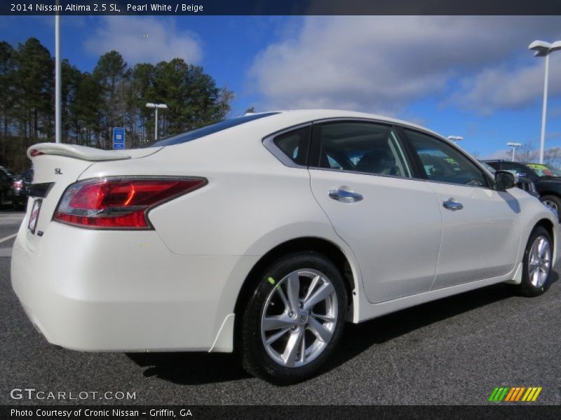 Pearl White / Beige 2014 Nissan Altima 2.5 SL