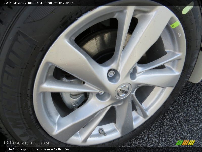 Pearl White / Beige 2014 Nissan Altima 2.5 SL