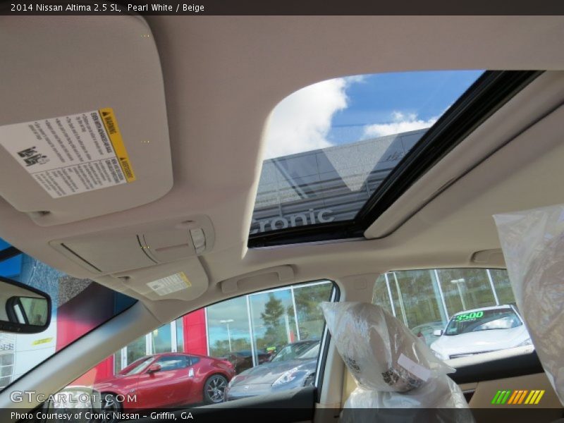 Pearl White / Beige 2014 Nissan Altima 2.5 SL