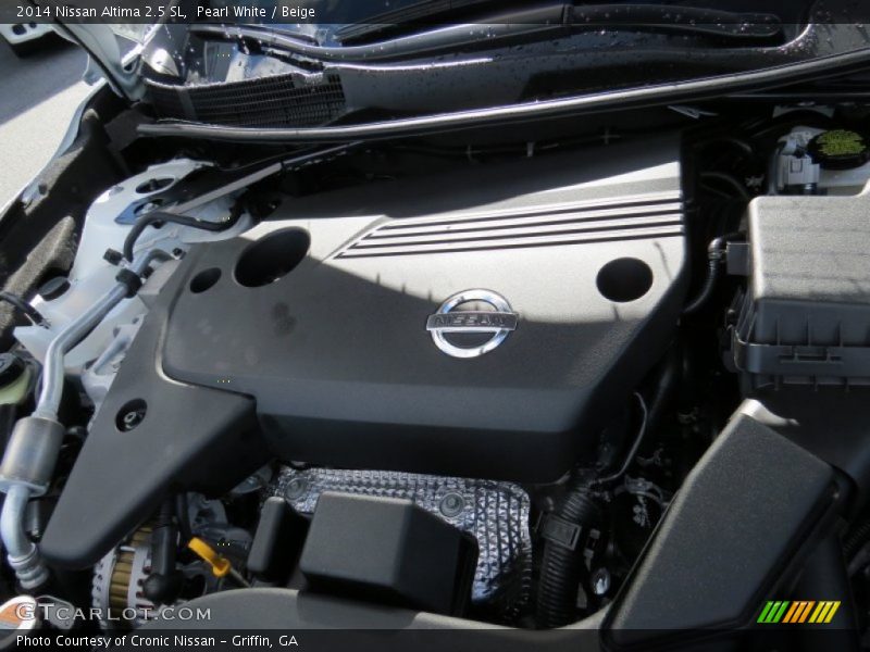 Pearl White / Beige 2014 Nissan Altima 2.5 SL