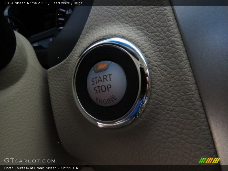 Pearl White / Beige 2014 Nissan Altima 2.5 SL
