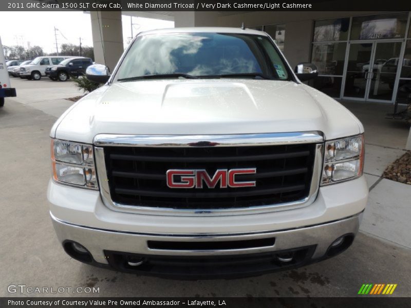 White Diamond Tricoat / Very Dark Cashmere/Light Cashmere 2011 GMC Sierra 1500 SLT Crew Cab