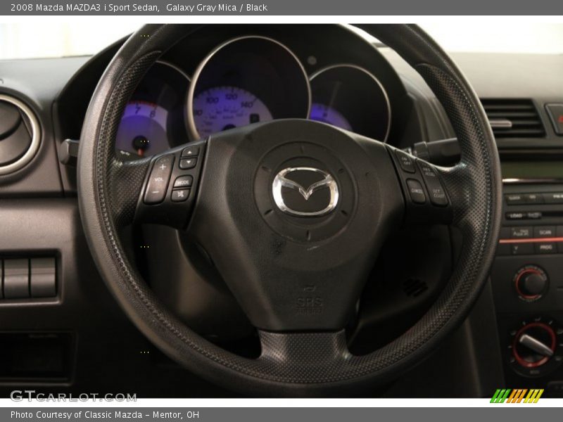 Galaxy Gray Mica / Black 2008 Mazda MAZDA3 i Sport Sedan