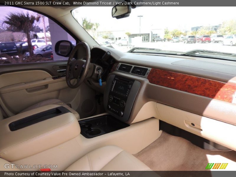 White Diamond Tricoat / Very Dark Cashmere/Light Cashmere 2011 GMC Sierra 1500 SLT Crew Cab