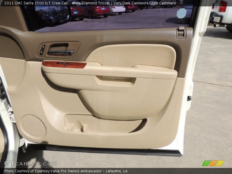 White Diamond Tricoat / Very Dark Cashmere/Light Cashmere 2011 GMC Sierra 1500 SLT Crew Cab