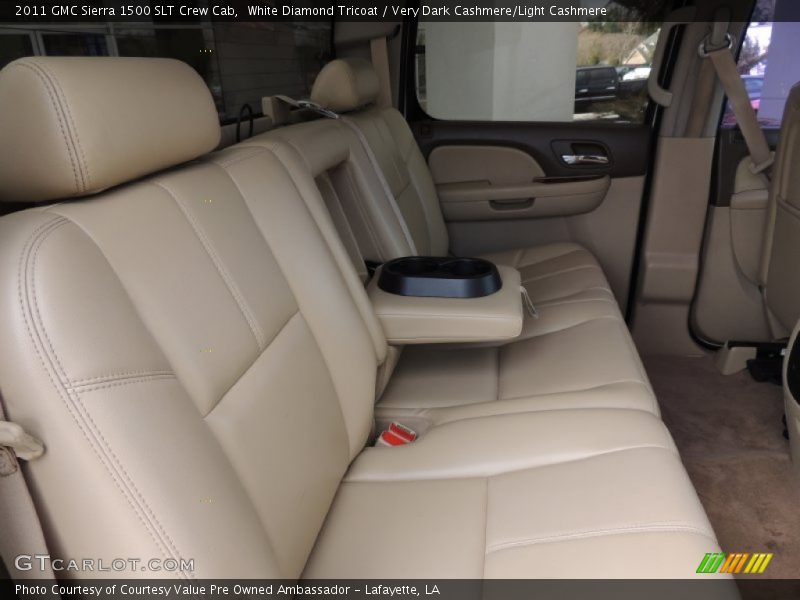 White Diamond Tricoat / Very Dark Cashmere/Light Cashmere 2011 GMC Sierra 1500 SLT Crew Cab