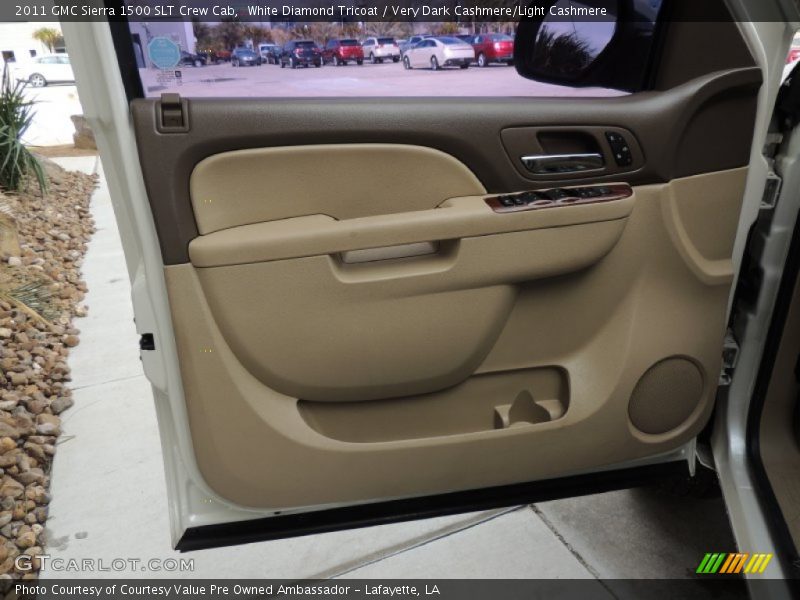 White Diamond Tricoat / Very Dark Cashmere/Light Cashmere 2011 GMC Sierra 1500 SLT Crew Cab