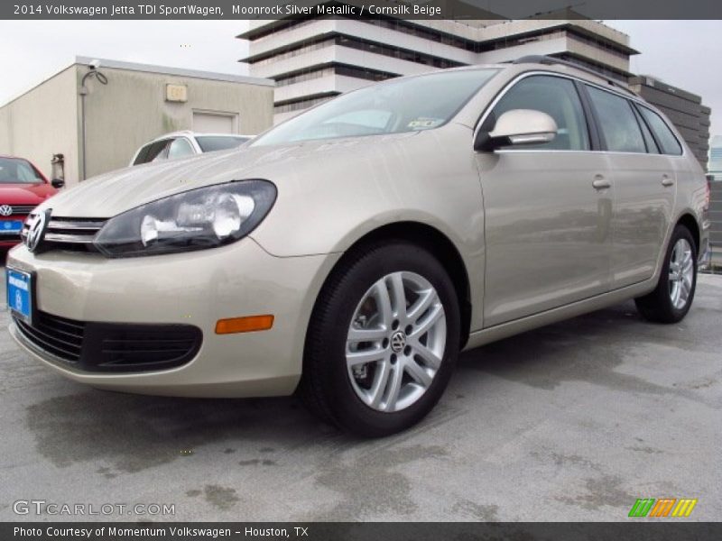 Moonrock Silver Metallic / Cornsilk Beige 2014 Volkswagen Jetta TDI SportWagen