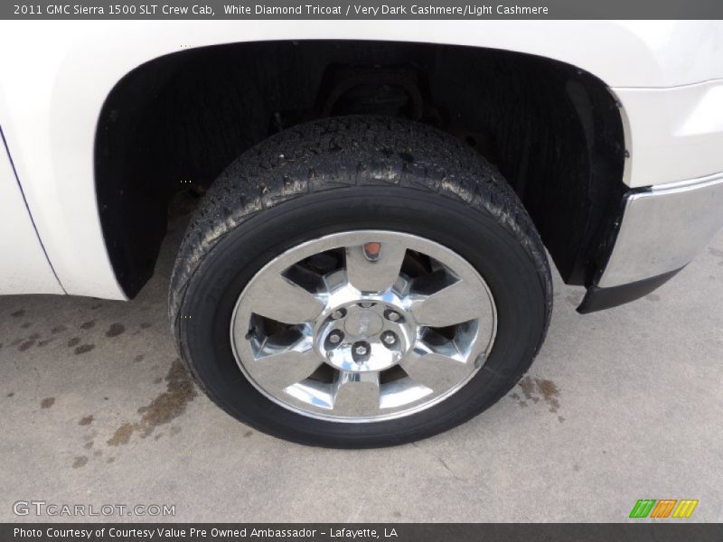 White Diamond Tricoat / Very Dark Cashmere/Light Cashmere 2011 GMC Sierra 1500 SLT Crew Cab