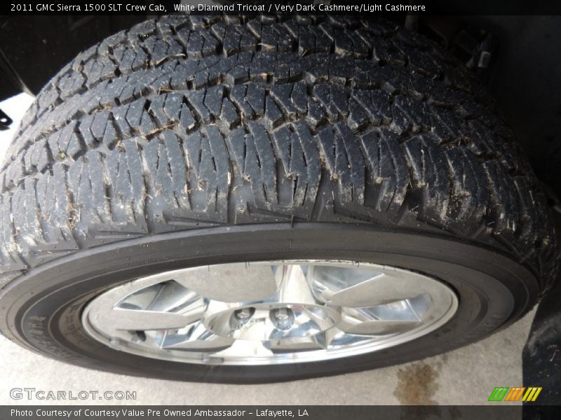 White Diamond Tricoat / Very Dark Cashmere/Light Cashmere 2011 GMC Sierra 1500 SLT Crew Cab