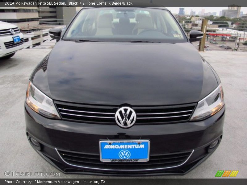 Black / 2 Tone Cornsilk Beige/Black 2014 Volkswagen Jetta SEL Sedan
