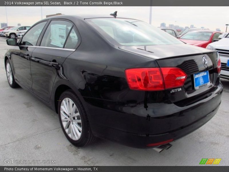 Black / 2 Tone Cornsilk Beige/Black 2014 Volkswagen Jetta SEL Sedan