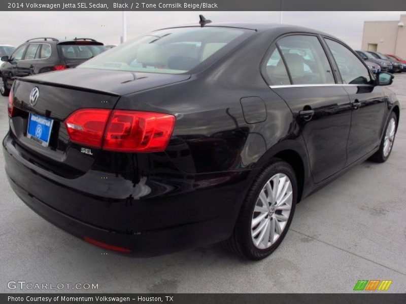 Black / 2 Tone Cornsilk Beige/Black 2014 Volkswagen Jetta SEL Sedan