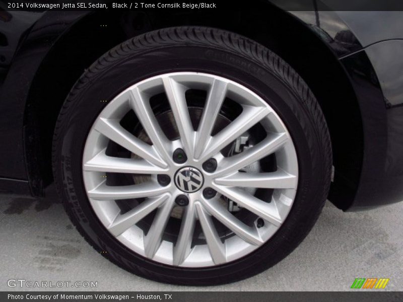 Black / 2 Tone Cornsilk Beige/Black 2014 Volkswagen Jetta SEL Sedan