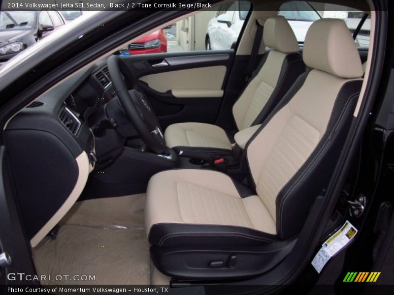 Black / 2 Tone Cornsilk Beige/Black 2014 Volkswagen Jetta SEL Sedan