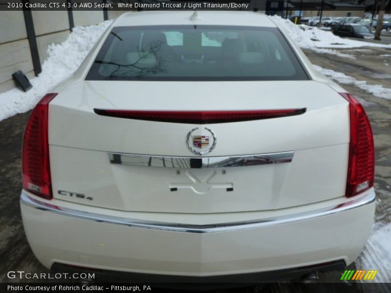 White Diamond Tricoat / Light Titanium/Ebony 2010 Cadillac CTS 4 3.0 AWD Sedan