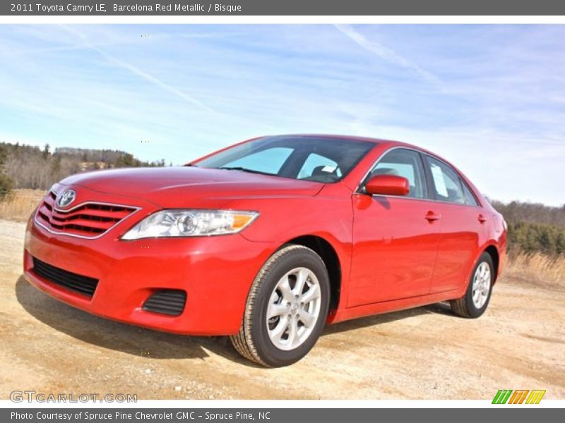 Barcelona Red Metallic / Bisque 2011 Toyota Camry LE