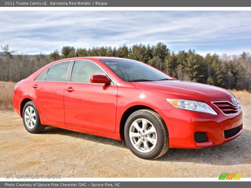 Barcelona Red Metallic / Bisque 2011 Toyota Camry LE