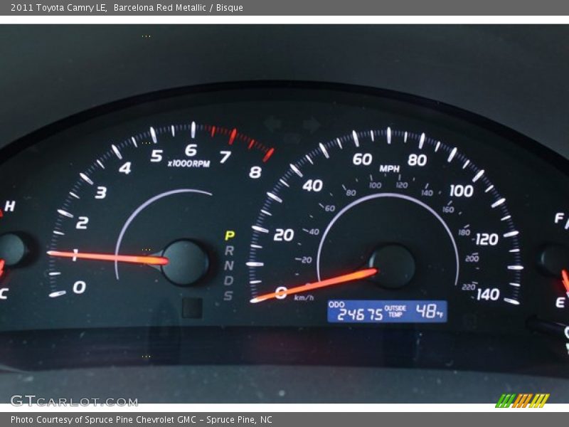 Barcelona Red Metallic / Bisque 2011 Toyota Camry LE