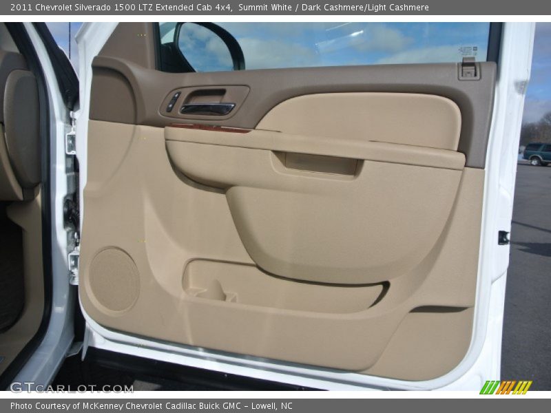 Summit White / Dark Cashmere/Light Cashmere 2011 Chevrolet Silverado 1500 LTZ Extended Cab 4x4
