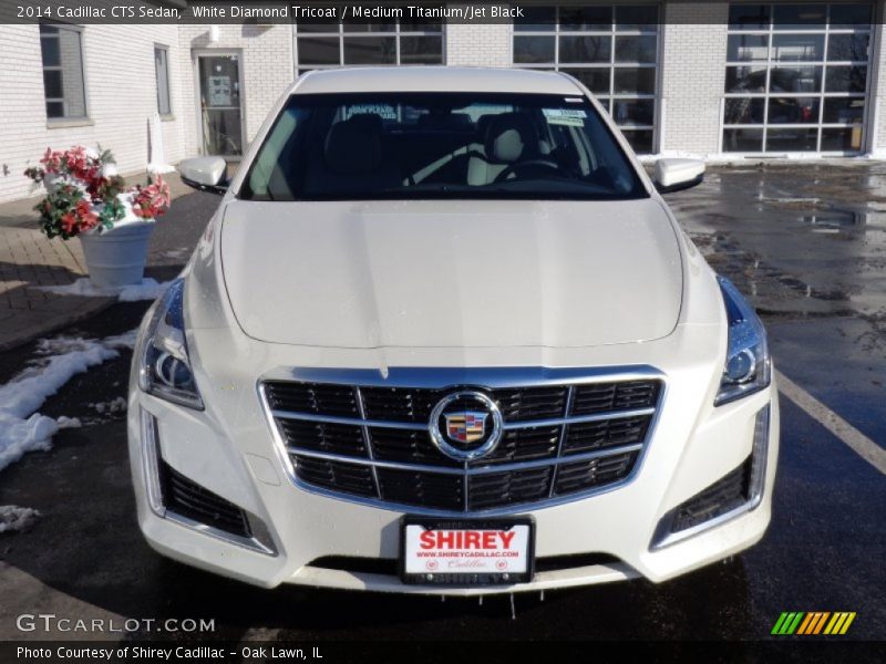 White Diamond Tricoat / Medium Titanium/Jet Black 2014 Cadillac CTS Sedan