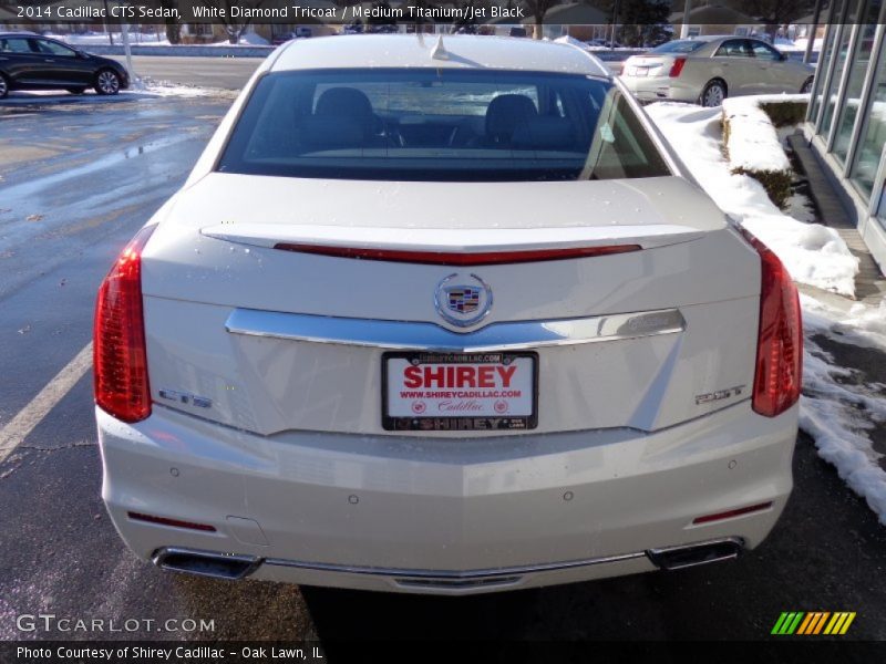 White Diamond Tricoat / Medium Titanium/Jet Black 2014 Cadillac CTS Sedan
