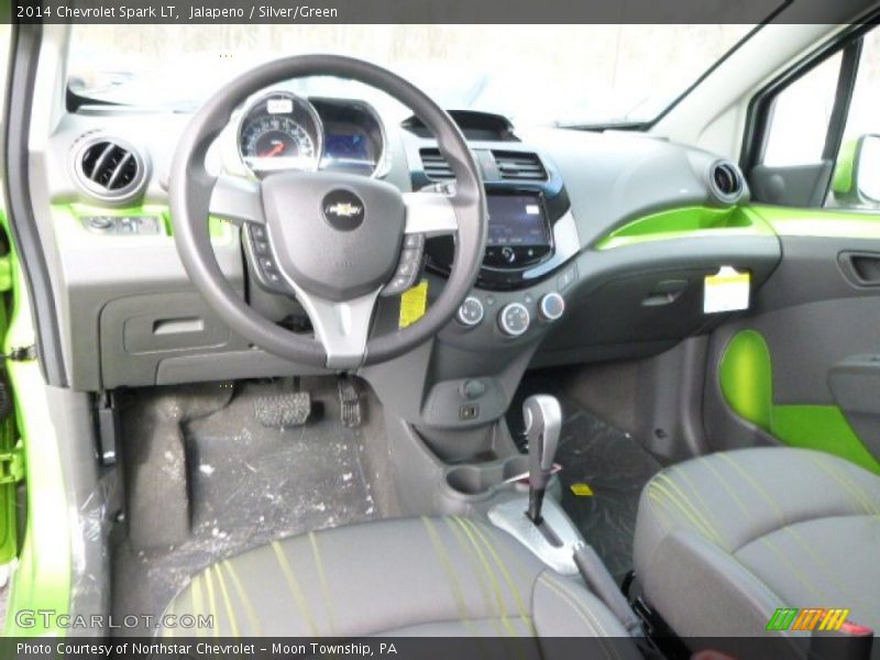 Silver/Green Interior - 2014 Spark LT 