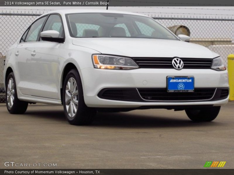 Pure White / Cornsilk Beige 2014 Volkswagen Jetta SE Sedan