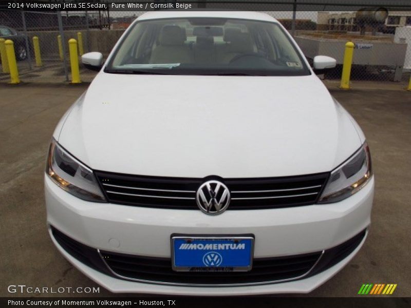 Pure White / Cornsilk Beige 2014 Volkswagen Jetta SE Sedan
