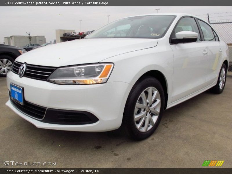 Pure White / Cornsilk Beige 2014 Volkswagen Jetta SE Sedan