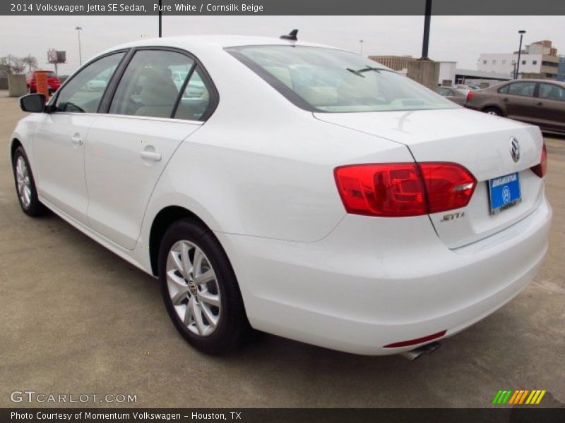 Pure White / Cornsilk Beige 2014 Volkswagen Jetta SE Sedan
