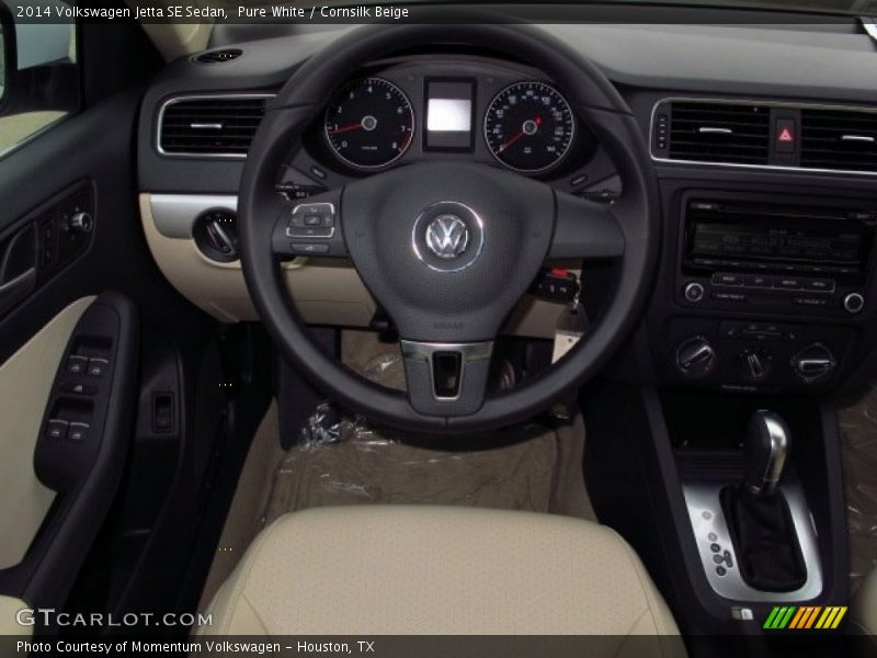 Pure White / Cornsilk Beige 2014 Volkswagen Jetta SE Sedan
