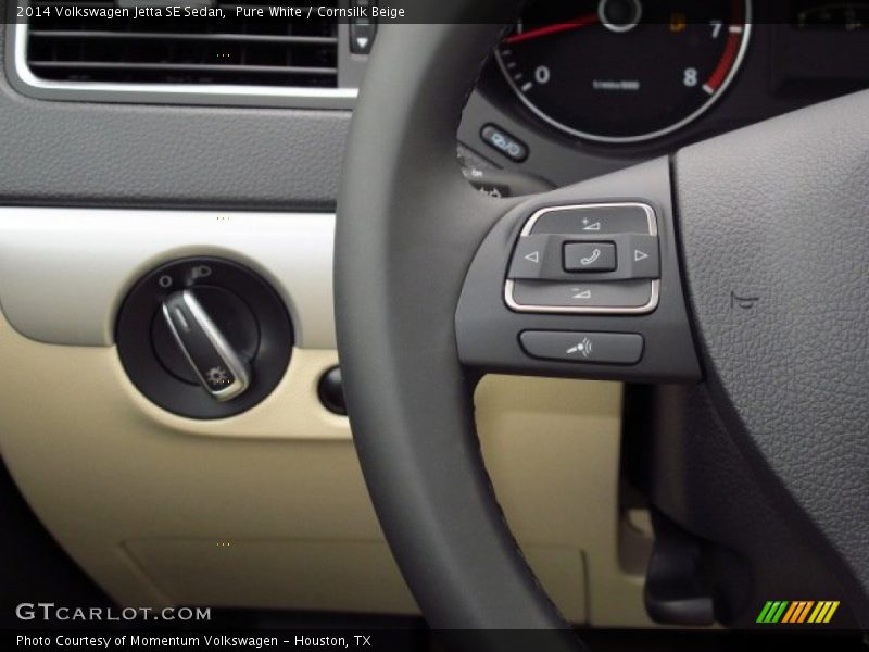 Pure White / Cornsilk Beige 2014 Volkswagen Jetta SE Sedan