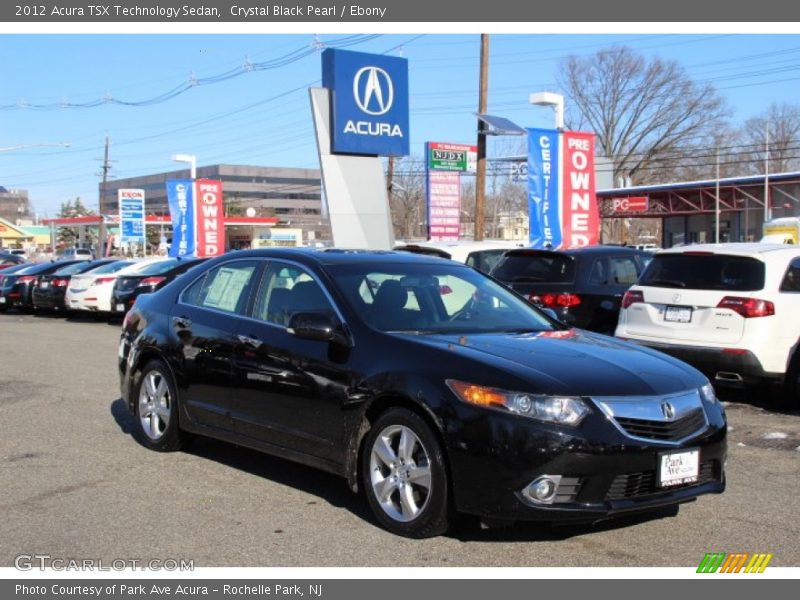 Crystal Black Pearl / Ebony 2012 Acura TSX Technology Sedan