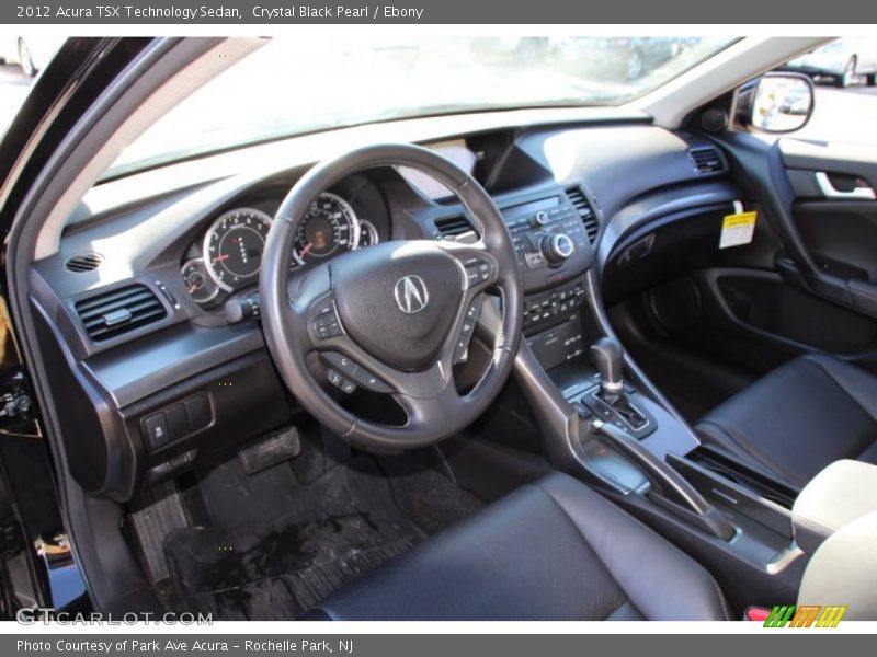 Crystal Black Pearl / Ebony 2012 Acura TSX Technology Sedan