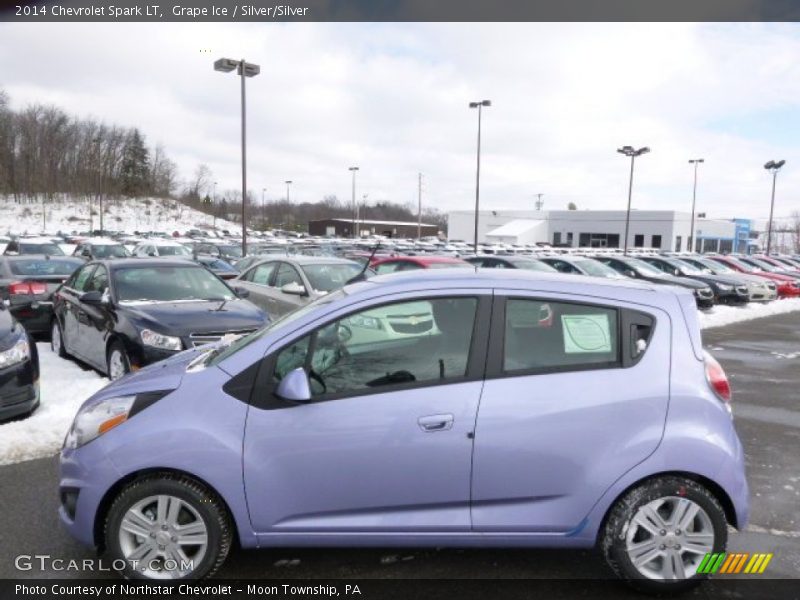 Grape Ice / Silver/Silver 2014 Chevrolet Spark LT