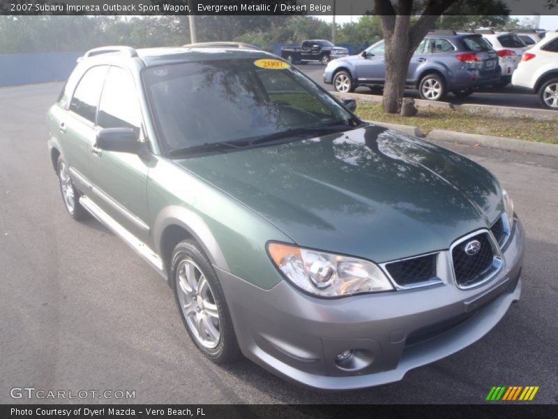 Evergreen Metallic / Desert Beige 2007 Subaru Impreza Outback Sport Wagon