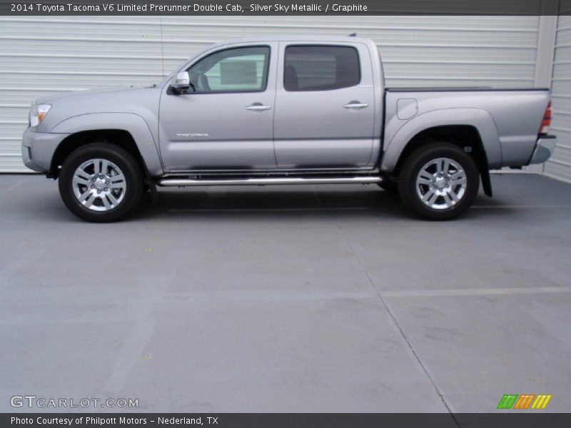 Silver Sky Metallic / Graphite 2014 Toyota Tacoma V6 Limited Prerunner Double Cab