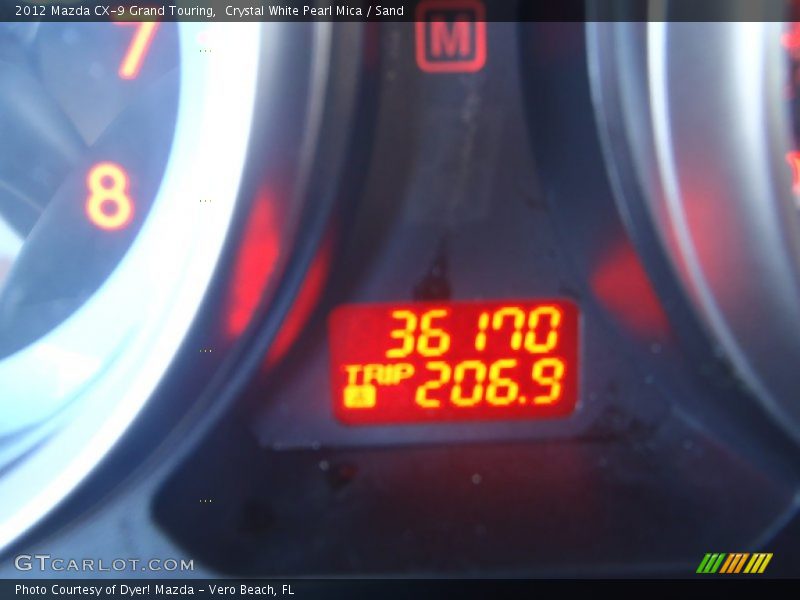 Crystal White Pearl Mica / Sand 2012 Mazda CX-9 Grand Touring
