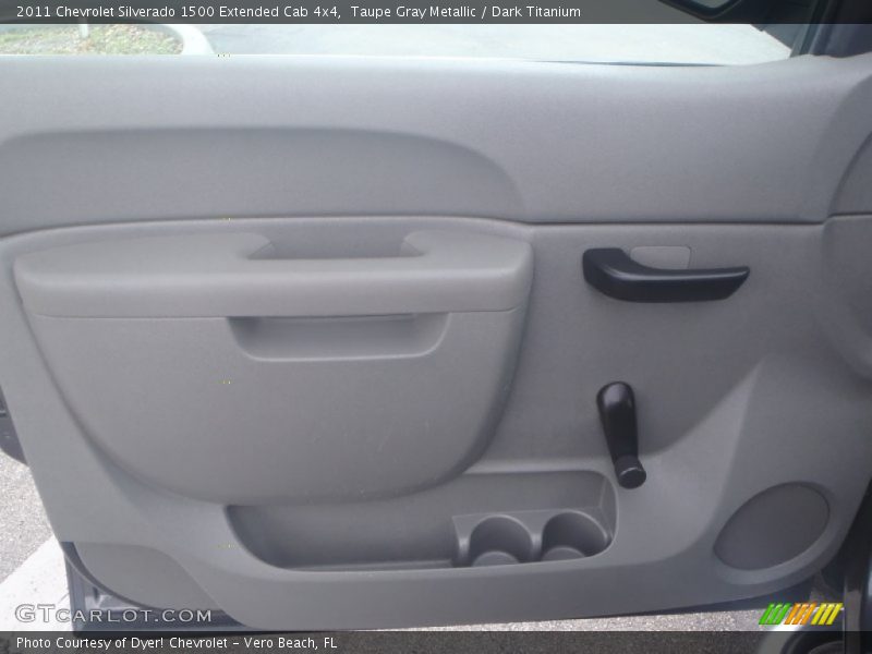 Taupe Gray Metallic / Dark Titanium 2011 Chevrolet Silverado 1500 Extended Cab 4x4