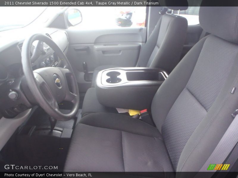 Taupe Gray Metallic / Dark Titanium 2011 Chevrolet Silverado 1500 Extended Cab 4x4