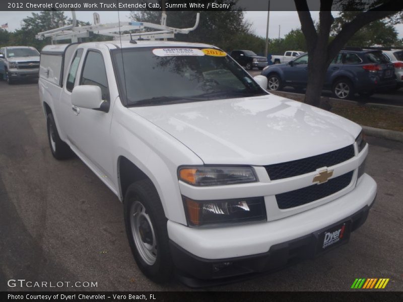 Summit White / Ebony 2012 Chevrolet Colorado Work Truck Extended Cab