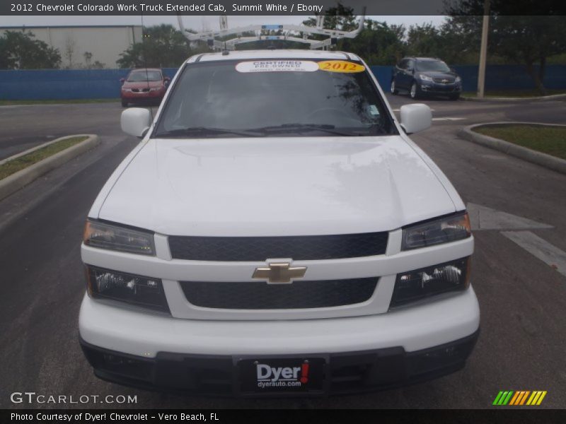 Summit White / Ebony 2012 Chevrolet Colorado Work Truck Extended Cab