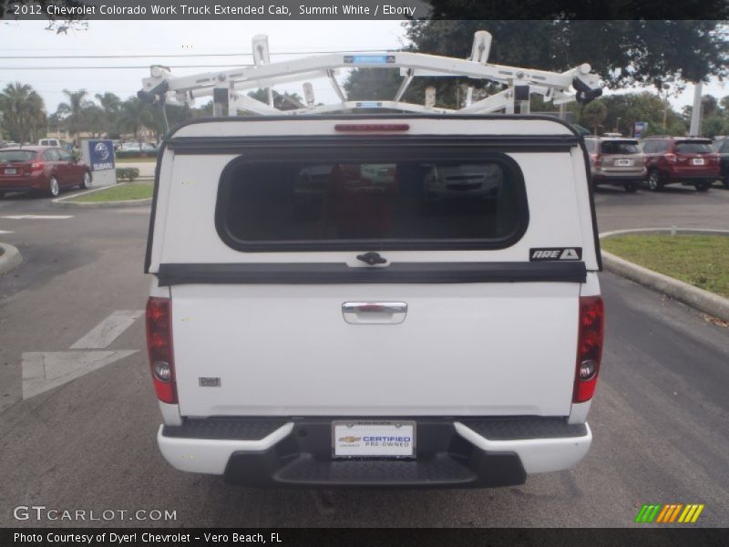 Summit White / Ebony 2012 Chevrolet Colorado Work Truck Extended Cab