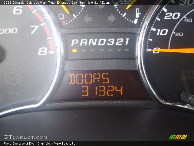 Summit White / Ebony 2012 Chevrolet Colorado Work Truck Extended Cab