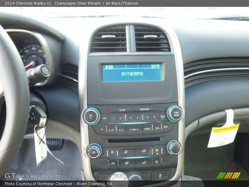 Champagne Silver Metallic / Jet Black/Titanium 2014 Chevrolet Malibu LS